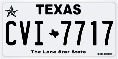TX license plate CVI7717