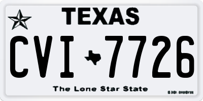 TX license plate CVI7726