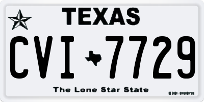TX license plate CVI7729
