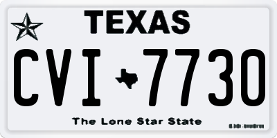 TX license plate CVI7730