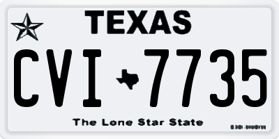 TX license plate CVI7735