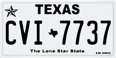 TX license plate CVI7737
