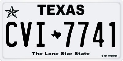 TX license plate CVI7741
