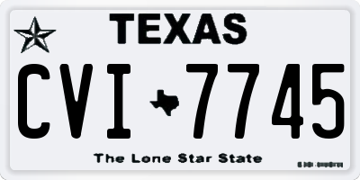 TX license plate CVI7745