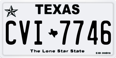 TX license plate CVI7746