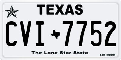 TX license plate CVI7752