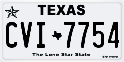 TX license plate CVI7754