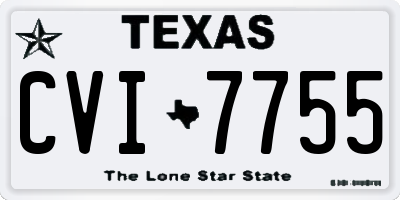 TX license plate CVI7755