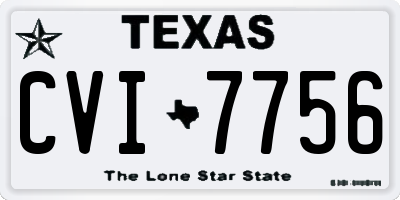 TX license plate CVI7756