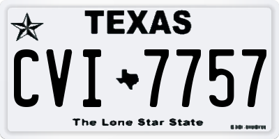 TX license plate CVI7757