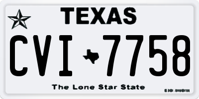 TX license plate CVI7758