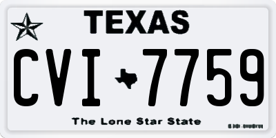TX license plate CVI7759