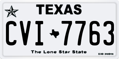 TX license plate CVI7763