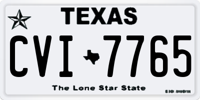 TX license plate CVI7765