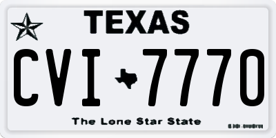 TX license plate CVI7770