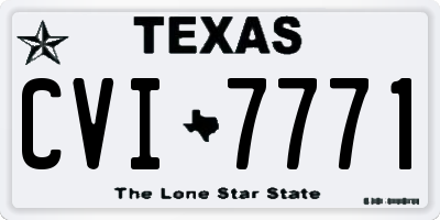 TX license plate CVI7771