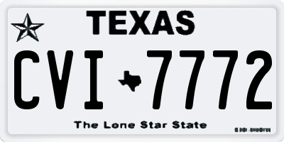TX license plate CVI7772
