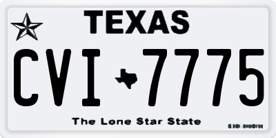 TX license plate CVI7775