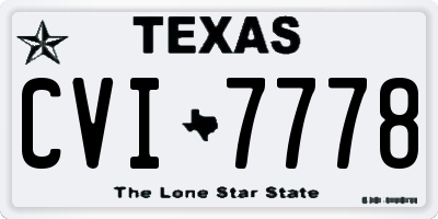 TX license plate CVI7778