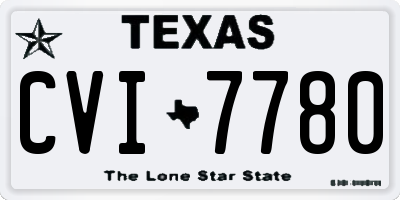 TX license plate CVI7780