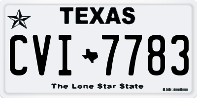 TX license plate CVI7783