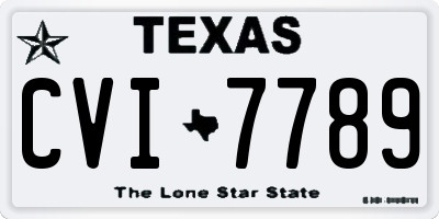 TX license plate CVI7789