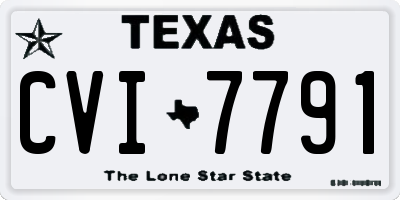 TX license plate CVI7791
