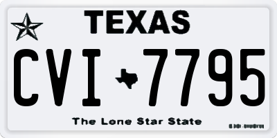 TX license plate CVI7795