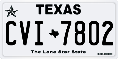 TX license plate CVI7802
