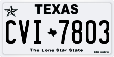 TX license plate CVI7803