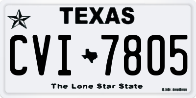 TX license plate CVI7805