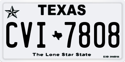 TX license plate CVI7808