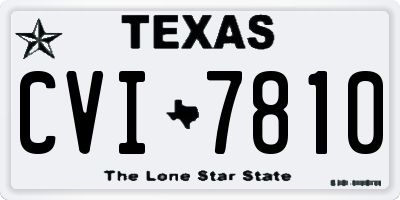 TX license plate CVI7810