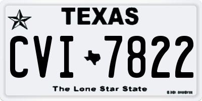 TX license plate CVI7822