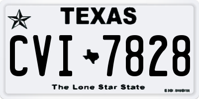 TX license plate CVI7828