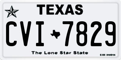 TX license plate CVI7829
