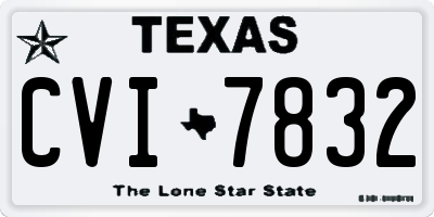 TX license plate CVI7832