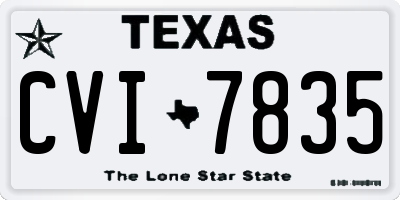 TX license plate CVI7835
