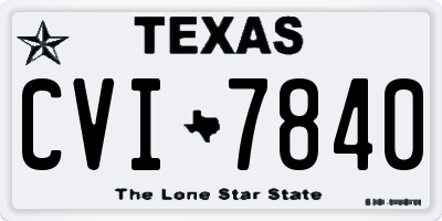 TX license plate CVI7840