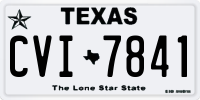 TX license plate CVI7841