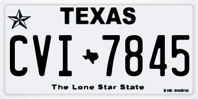 TX license plate CVI7845