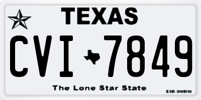 TX license plate CVI7849