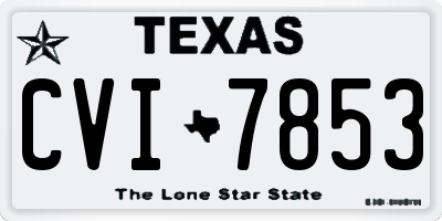 TX license plate CVI7853