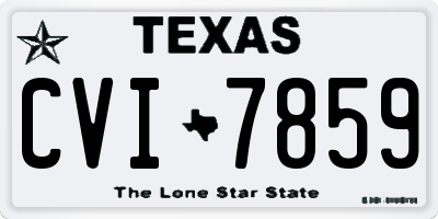TX license plate CVI7859