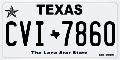 TX license plate CVI7860