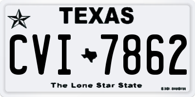 TX license plate CVI7862