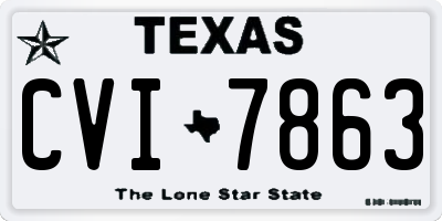 TX license plate CVI7863