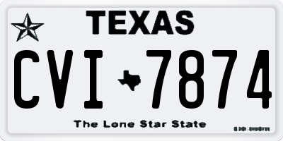 TX license plate CVI7874