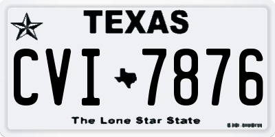 TX license plate CVI7876