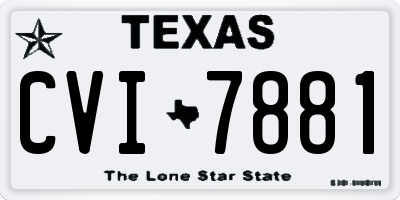 TX license plate CVI7881